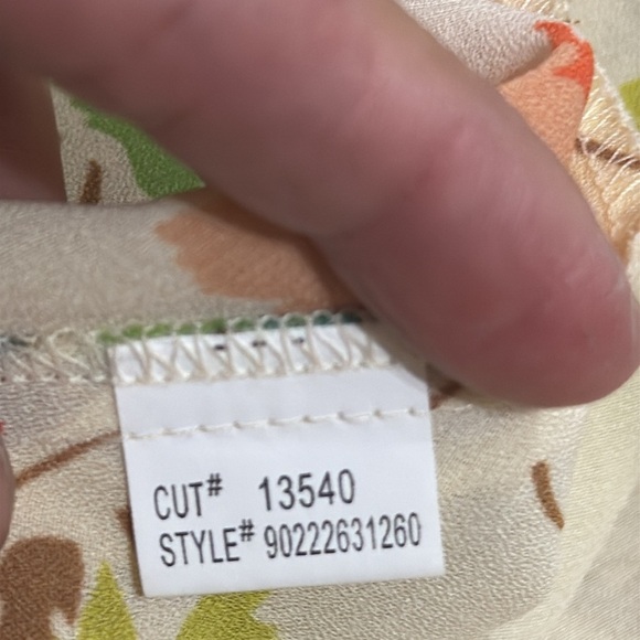 (R6) Ice Dress vintage 100% silk Floral Sleeveless, talla 20 - Picture 12 of 13